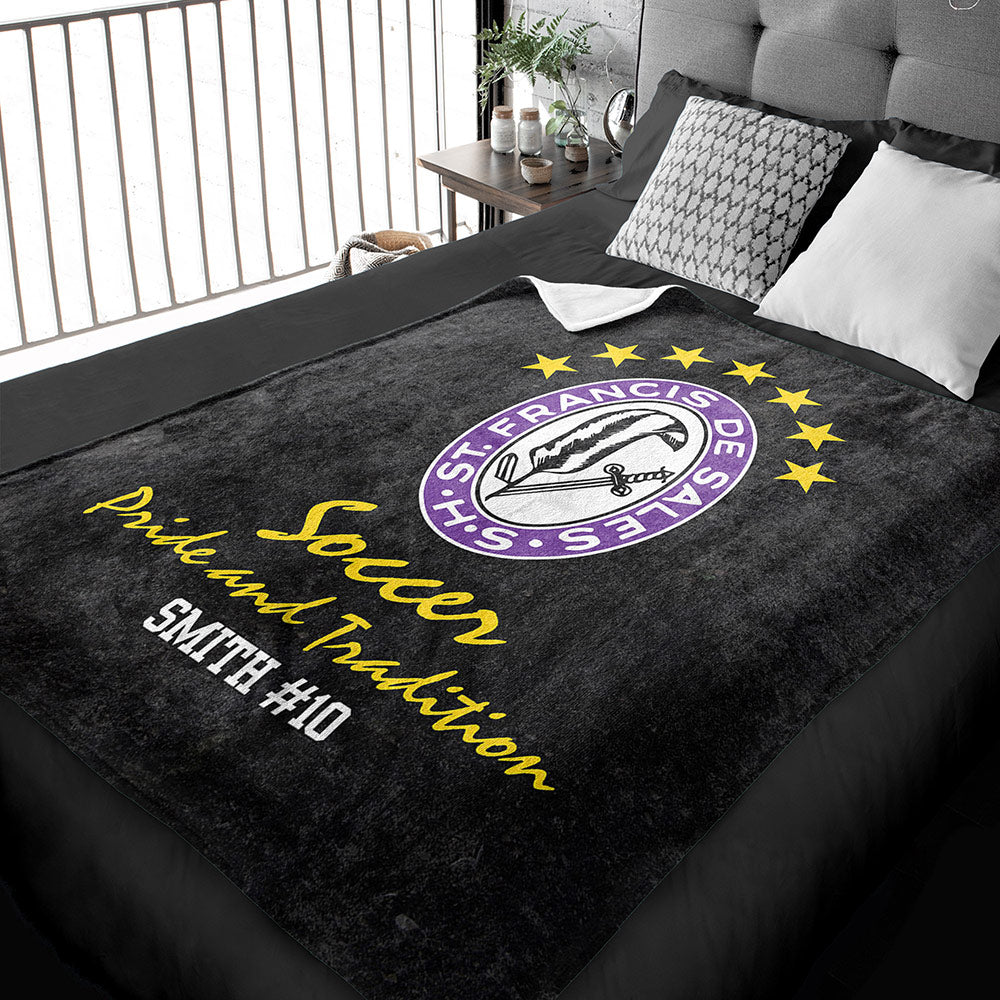 Plush Minky Blanket St Francis DeSales Boys Soccer