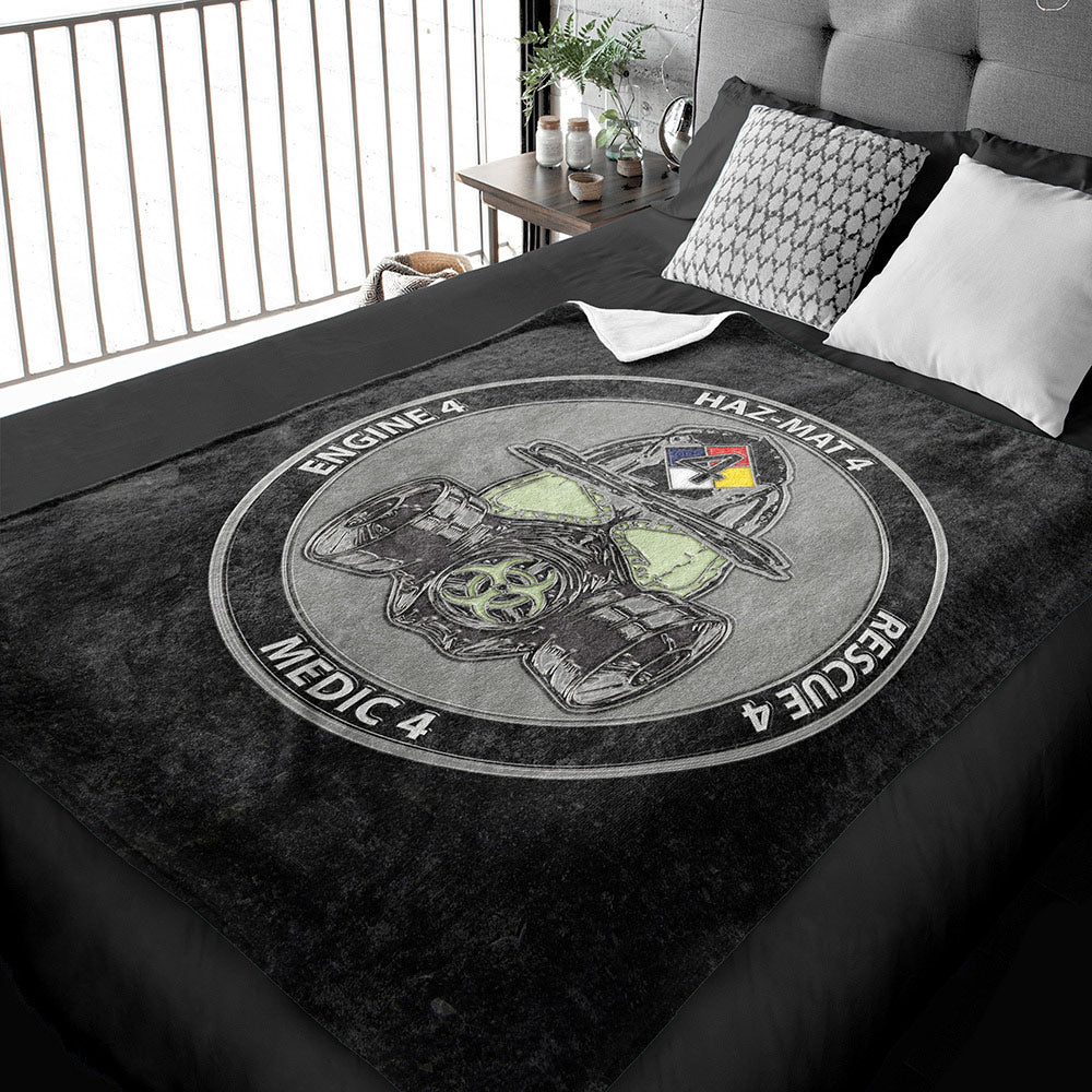 Plush Minky Blanket CFD Haz-Mat Station 4
