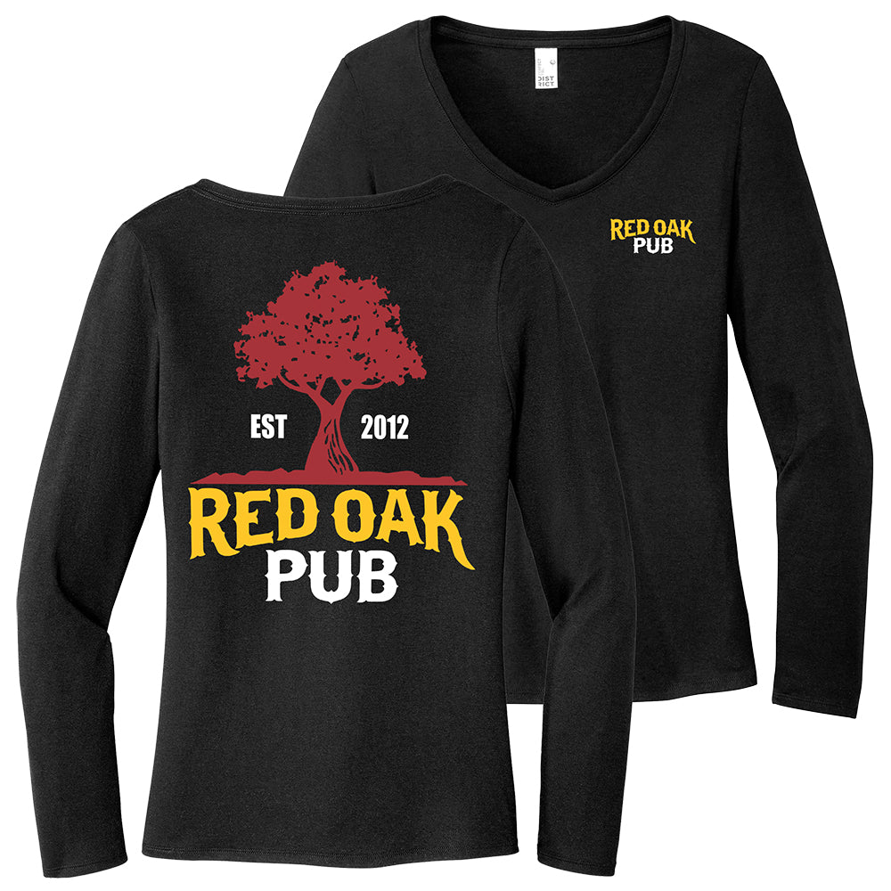 Red Oak Tree Women's Perfect Tri Long Sleeve V-Neck Tee