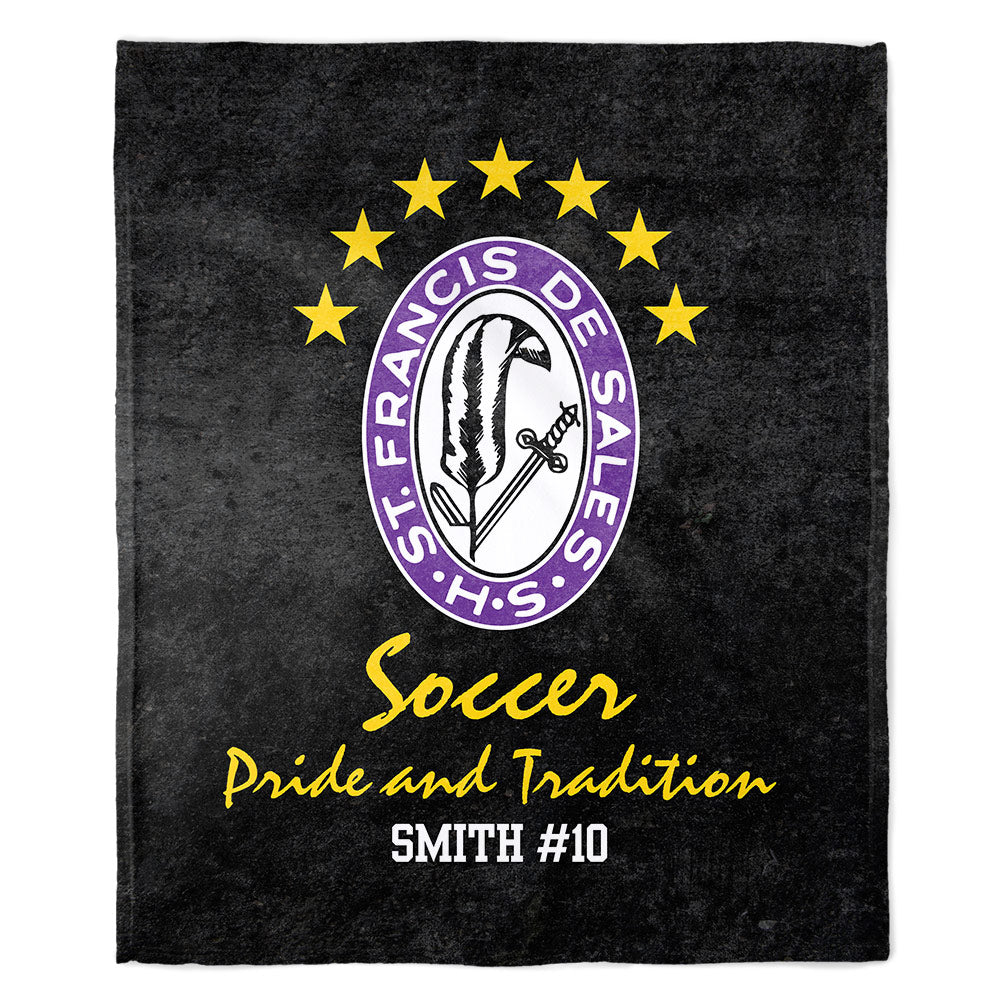 Plush Minky Blanket St Francis DeSales Boys Soccer