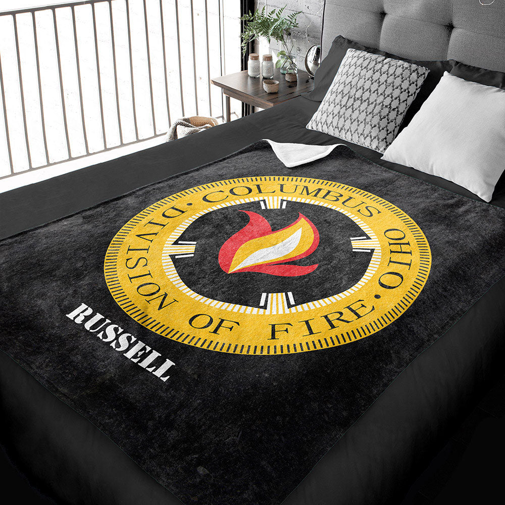 Plush Minky Blanket Columbus Fire Department