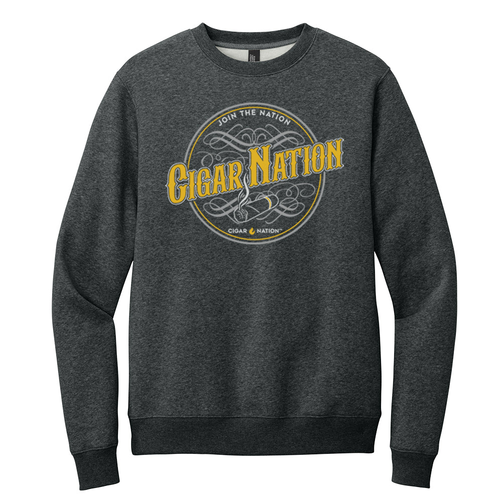 Cigar Nation District Perfect Weight Fleece Crewneck Sweatshirt