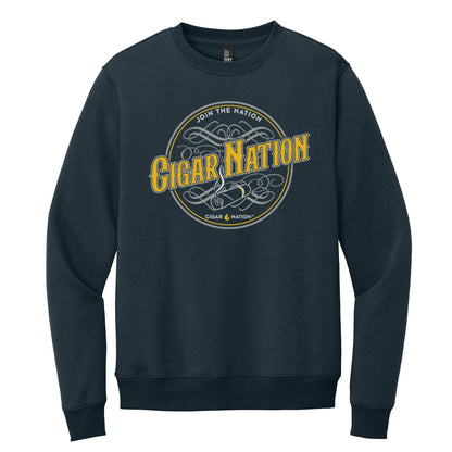 Cigar Nation District Perfect Weight Fleece Crewneck Sweatshirt