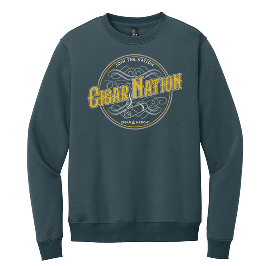 Cigar Nation District Perfect Weight Fleece Crewneck Sweatshirt