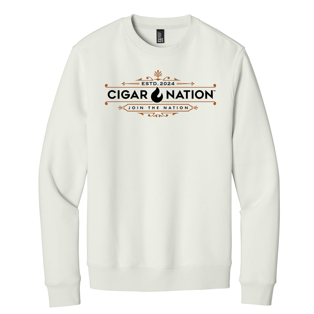 Cigar Nation District Perfect Weight Fleece Crewneck Sweatshirt