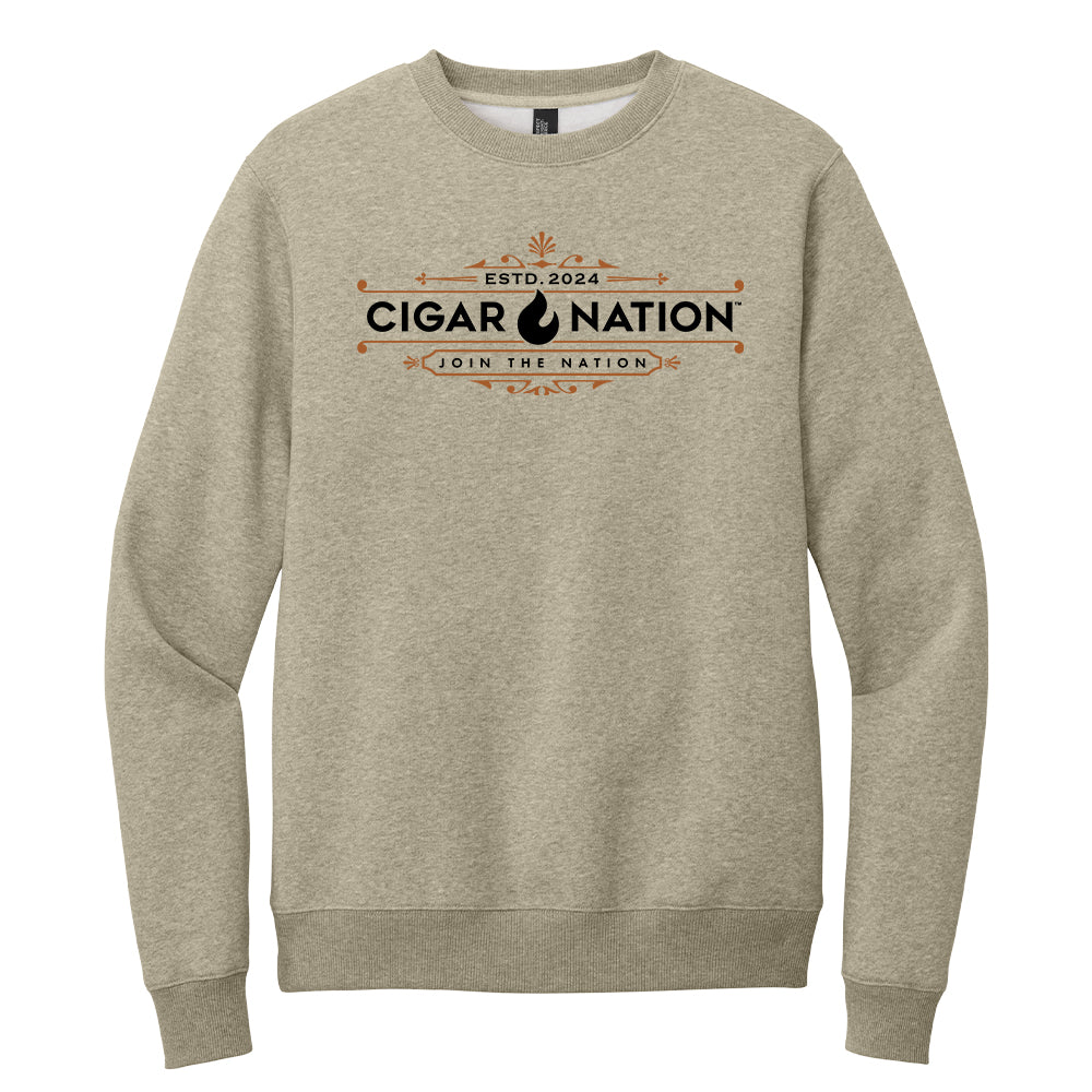 Cigar Nation District Perfect Weight Fleece Crewneck Sweatshirt