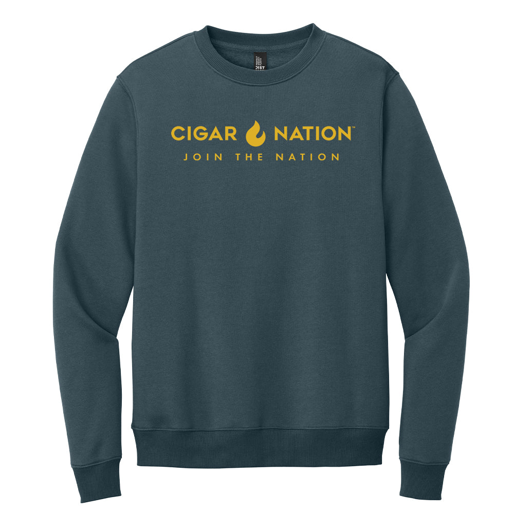 Cigar Nation District Perfect Weight Fleece Crewneck Sweatshirt