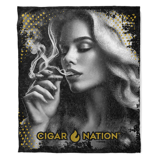 Cigar Nation Cigar Lady Plush Minky Blanket