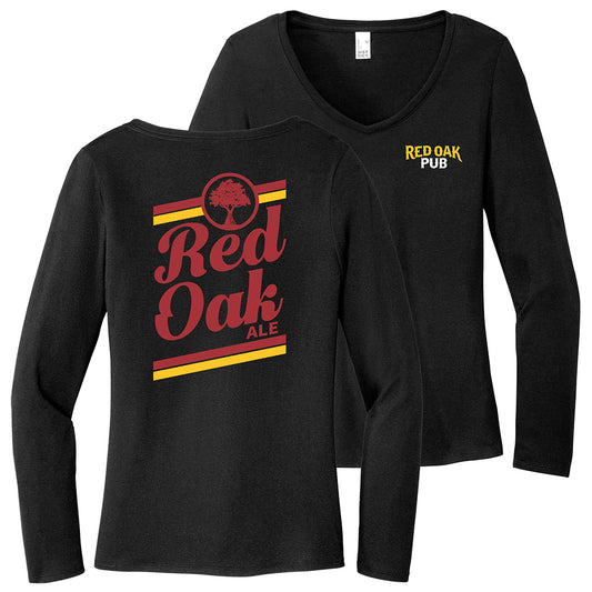 Red Oak Ale Women's Perfect Tri Long Sleeve V-Neck Tee