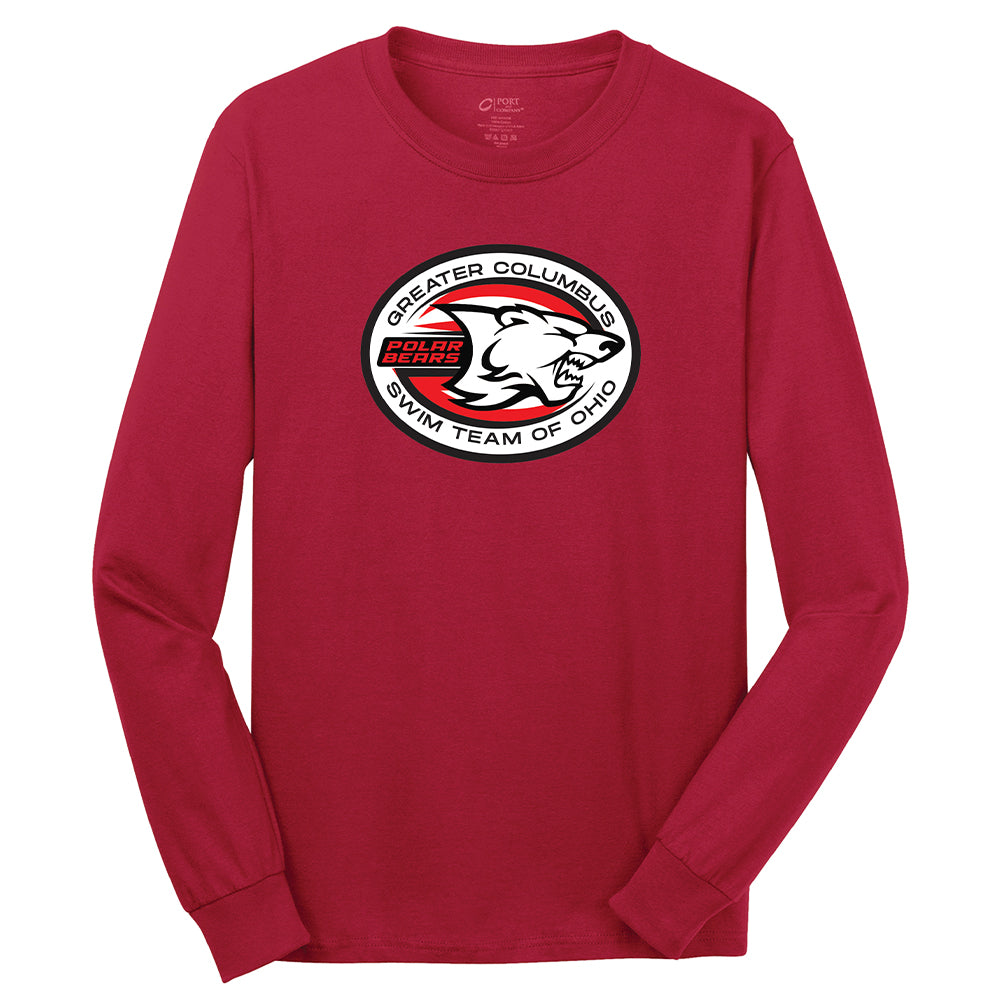 Adult Port & Company Long Sleeve Core Cotton Tee