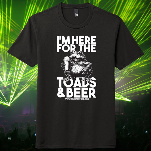 Three Ton Toad Here For The Beer Tri-Blend T-Shirt